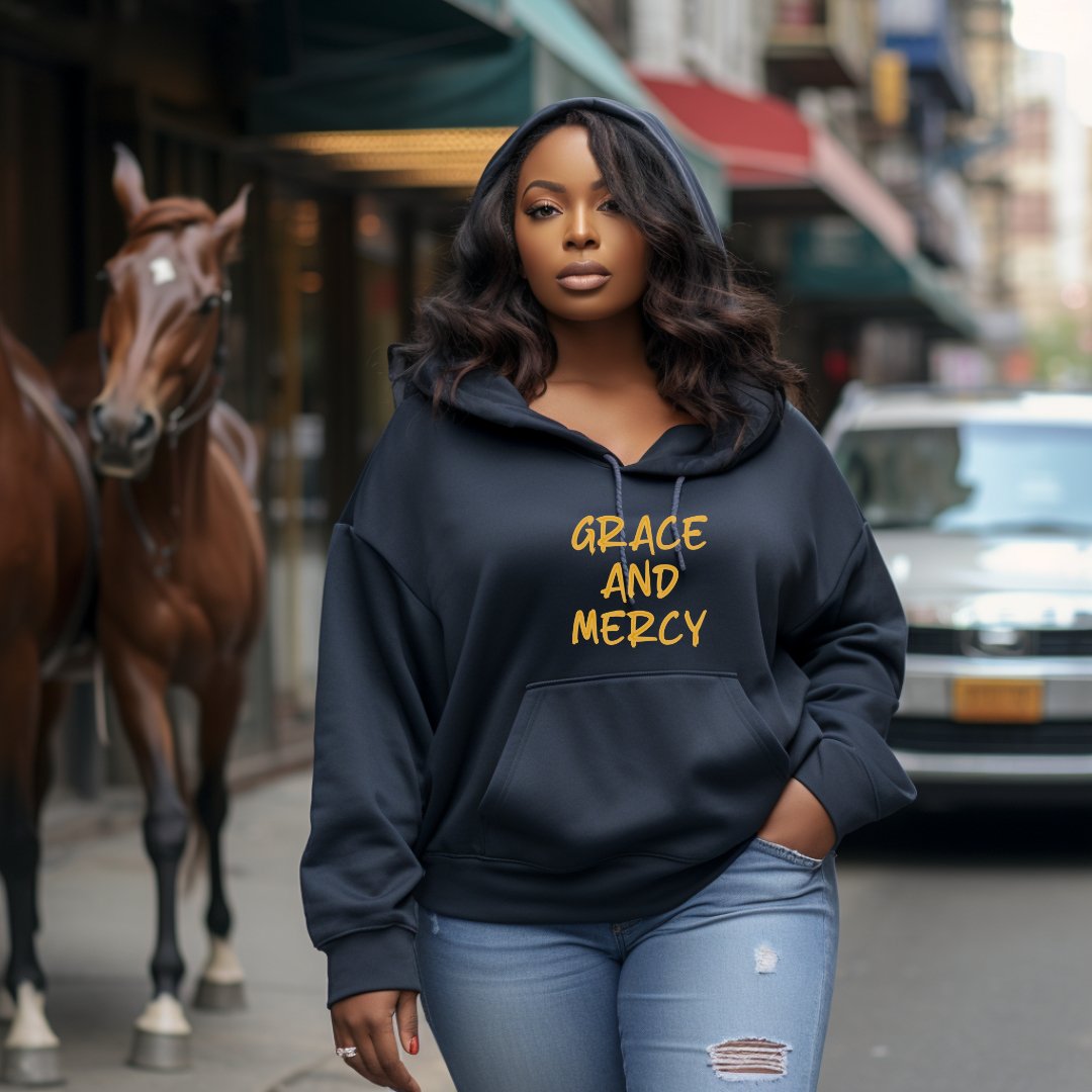 Grace and Mercy Hooded Sweatshirt - Tee and Jeans