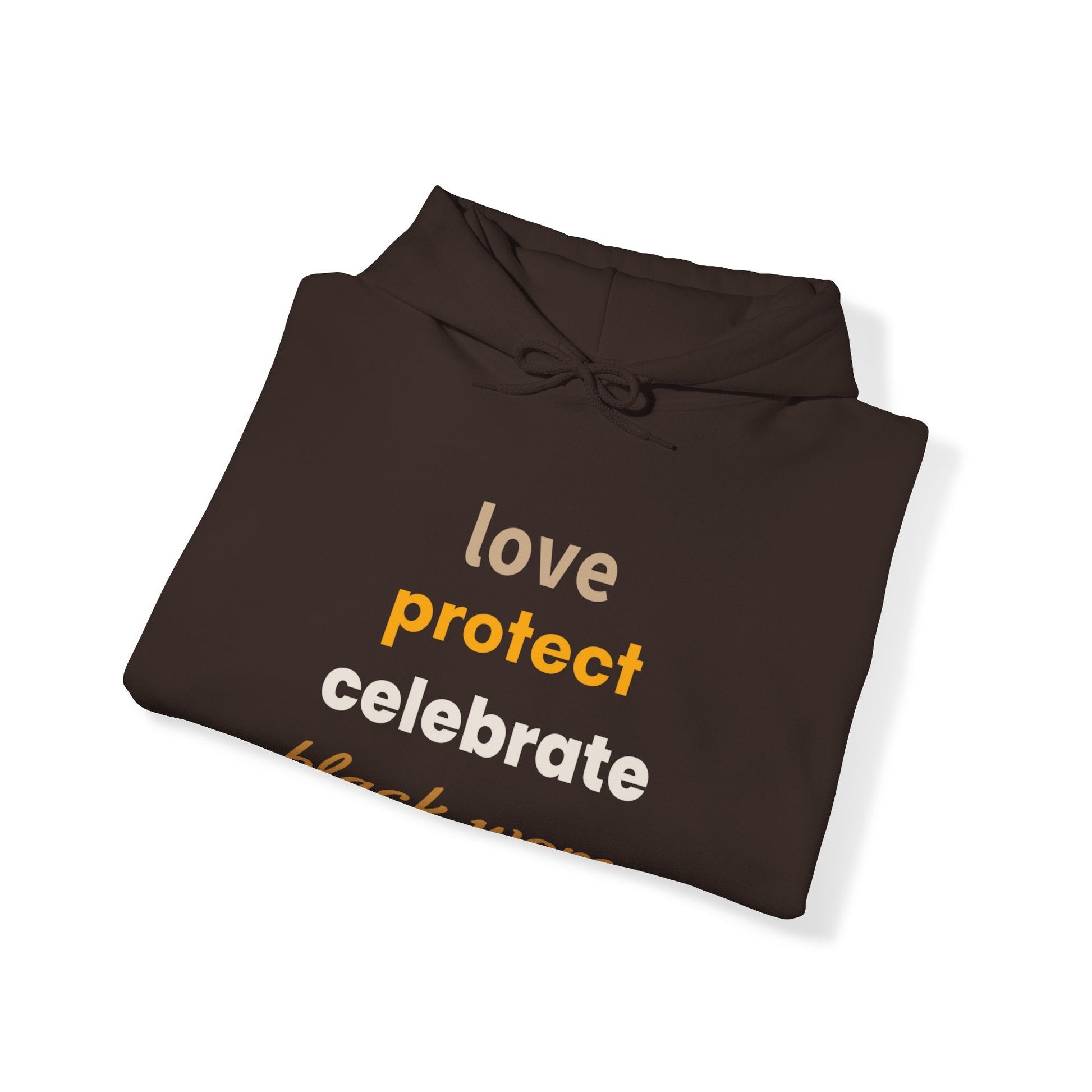 Love, Protect, Celebrate Black Women Hooded Sweatshirt - Tee and Jeans