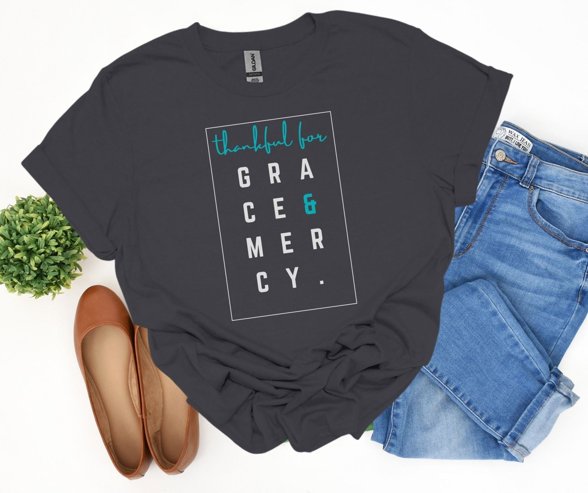 Thankful for Grace & Mercy Shirt - Tee and Jeans