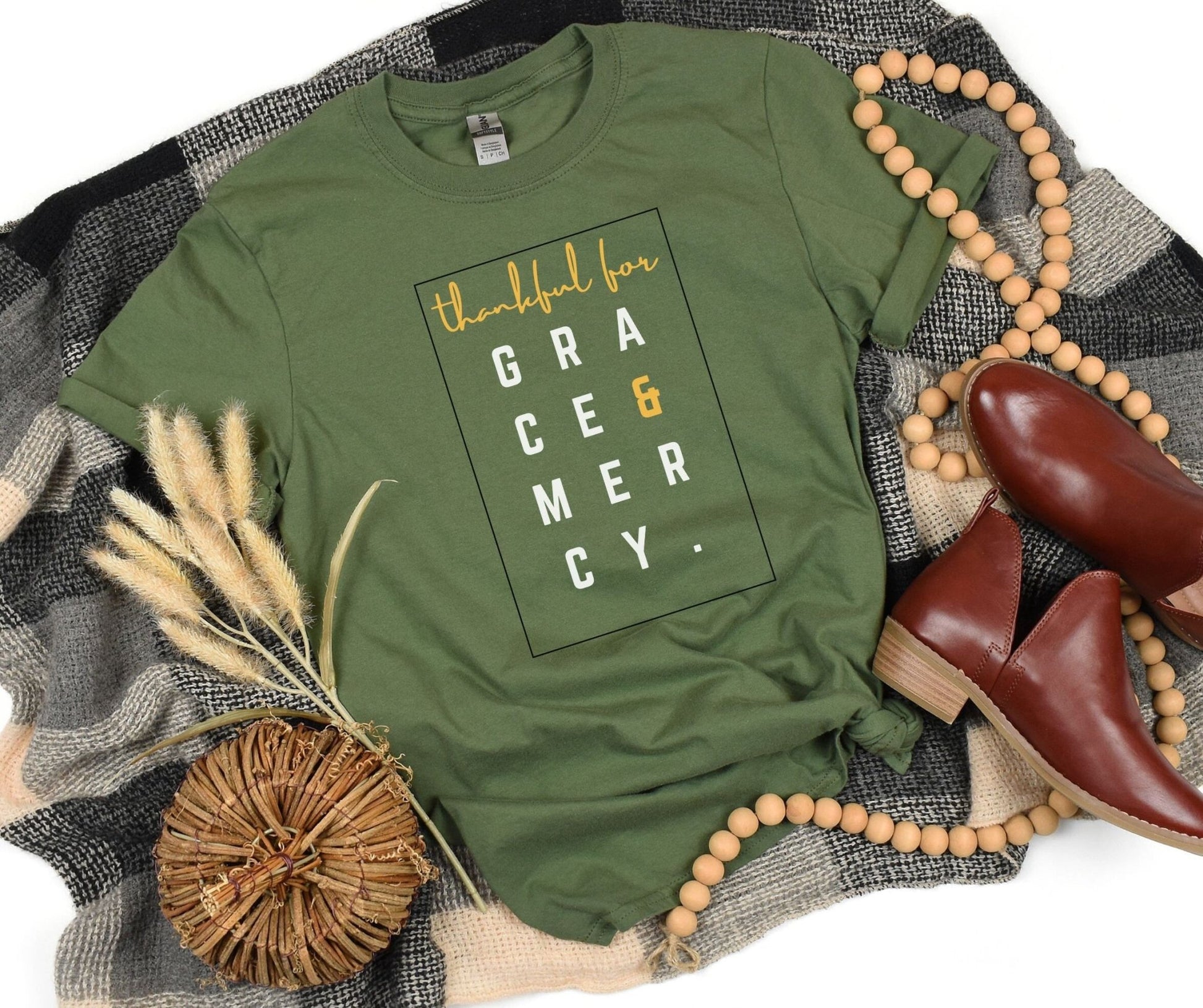 Thankful for Grace & Mercy Shirt - Tee and Jeans