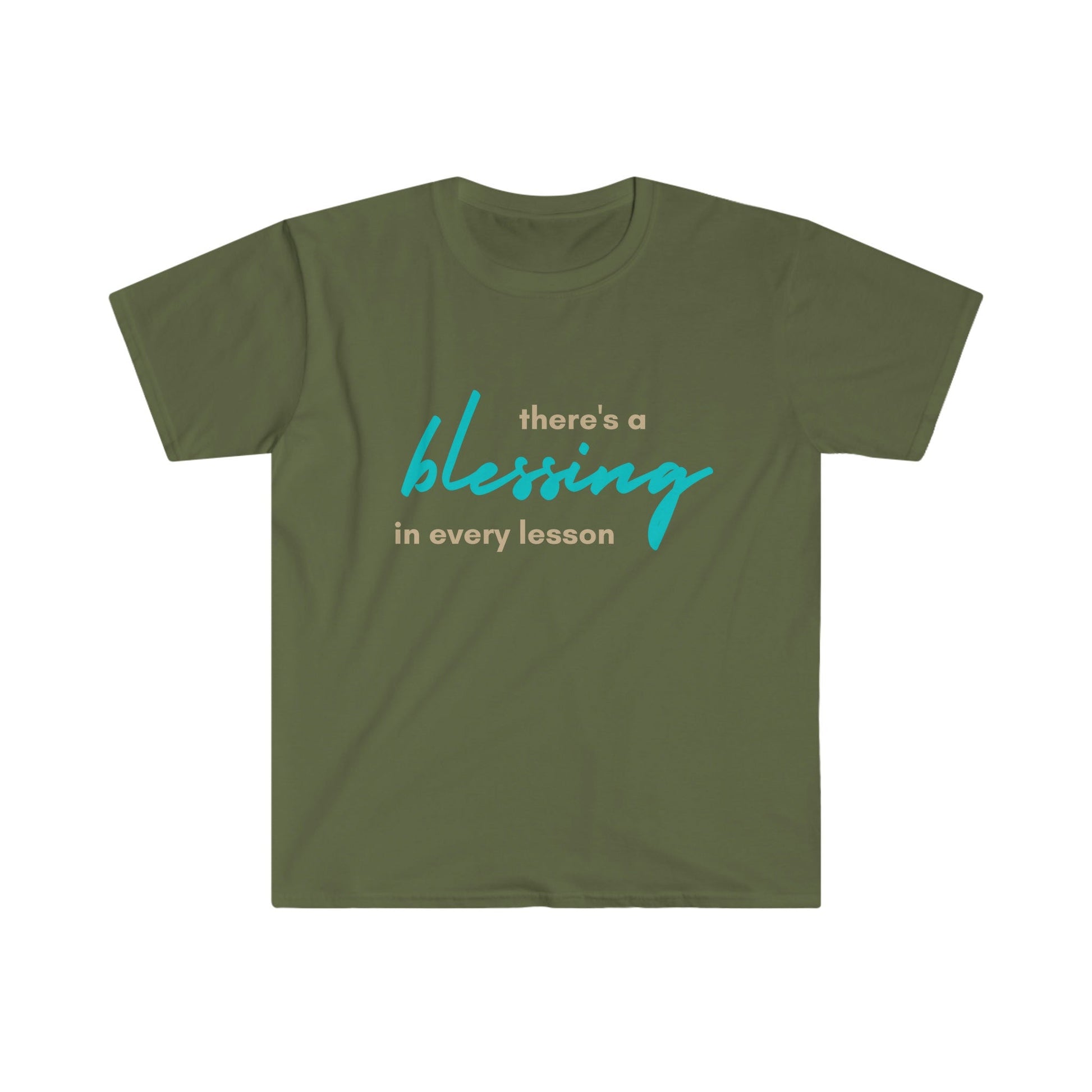 There's A Blessing Unisex Softstyle T-Shirt - Tee and Jeans